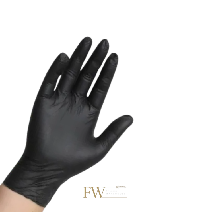 BLACK NITRILE MEDICAL GLOVES